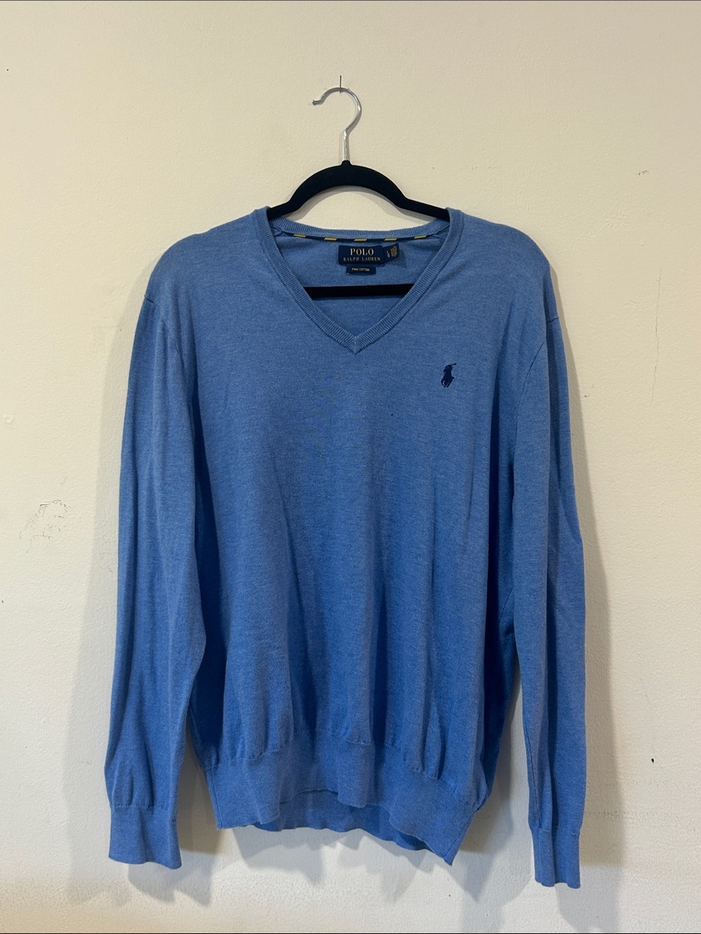 Polo by Ralph Lauren Blue V-Neck Sweater